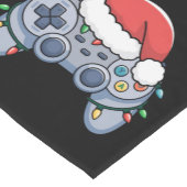 Videogame Controller Kerstman Kerstmuts Gamer Korte Tafelloper (Hoek)