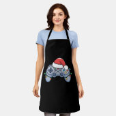 Videogame Controller Kerstman Kerstmuts Gamer Schort (Gedragen)