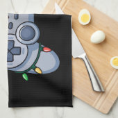Videogame Controller Kerstman Kerstmuts Gamer Theedoek (Quarter Fold)