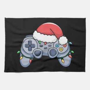 Videogame Controller Kerstman Kerstmuts Gamer Theedoek