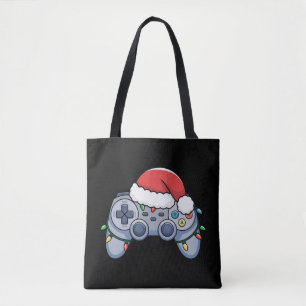 Videogame Controller Kerstman Kerstmuts Gamer Tote Bag