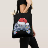 Videogame Controller Kerstman Kerstmuts Gamer Tote Bag (Dichtbij)