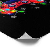 Videogame Controller Kerstmis Santa Hoed Gamer Bo Poster (Hoek)