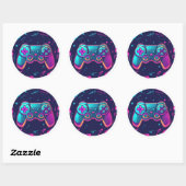 Videogame-controller Ronde Sticker (Vel)