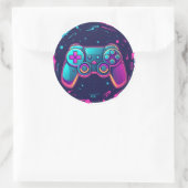 Videogame-controller Ronde Sticker (Tas)