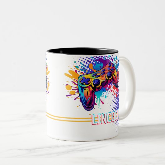 Videogame-controller Tweekleurige Koffiemok (Voorkant rechts)