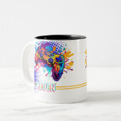 Videogame-controller Tweekleurige Koffiemok (Voorkant links)