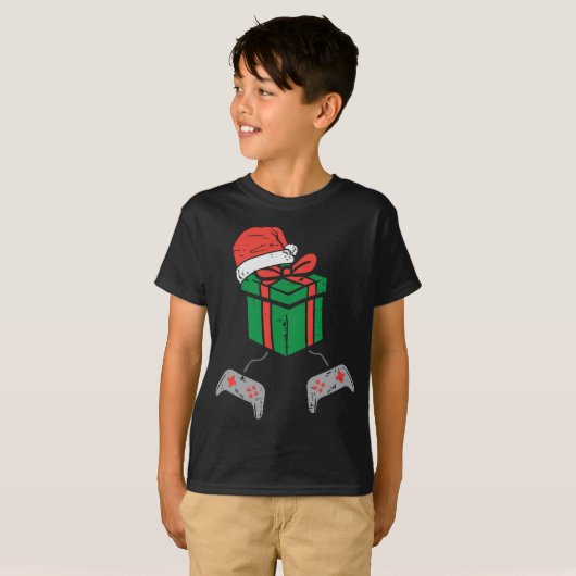 Videogame Controller Xmas PJ's Kerstmis T-shirt (Voorkant volledig)