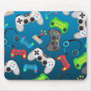 Videogame Controllers Gamer Plezier Kleurig Muismat