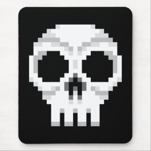 Videogame Death Skull - Pixel Art Muismat