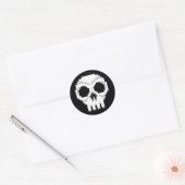 Videogame Death Skull - Pixel Art Ronde Sticker (Envelop)