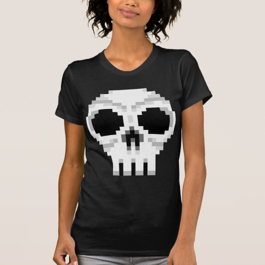 Videogame Death Skull - Pixel Art T-shirt (Voorkant)