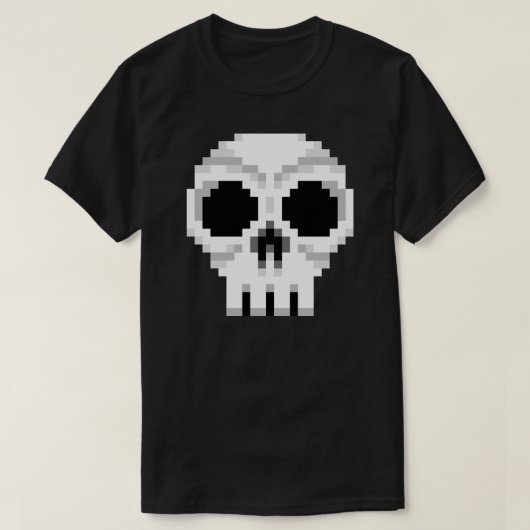 Videogame Death Skull - Pixel Art T-shirt (Design voorkant)