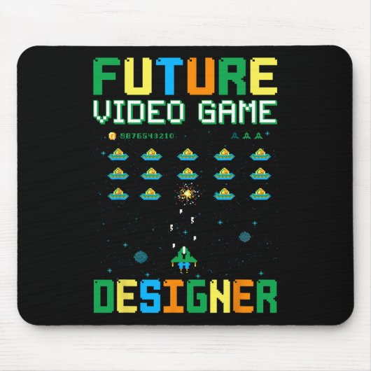 Videogame Designer voor kinderen1 Muismat (Voorkant)