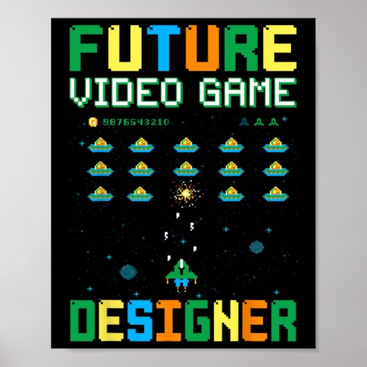 Videogame Designer voor kinderen1 Poster (Voorkant)