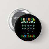 Videogame Designer voor kinderen1 Ronde Button 5,7 Cm (Voorkant /achterkant)