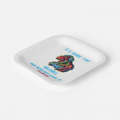 Videogame Dinosaur Gaming Verjaardagsfeest Papieren Bordje (Gebogen)