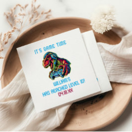 Videogame Dinosaur Gaming Verjaardagsfeest Servet