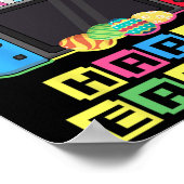 Videogame Easter Bunny Funny Gaming Controller Ga Poster (Hoek)