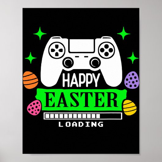 Videogame Easter Eggs Gaming Controller Gamer Poster (Voorkant)