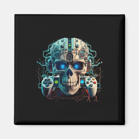 Videogame Gamer Amorphous Creature Skull Gaming C Magneet (Voorkant)