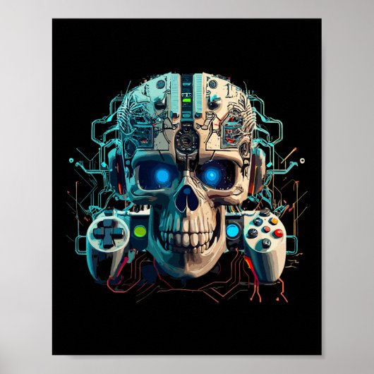 Videogame Gamer Amorphous Creature Skull Gaming C Poster (Voorkant)