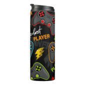 Videogame/gamer met geluid thermosbeker (Geroteerd rechts)