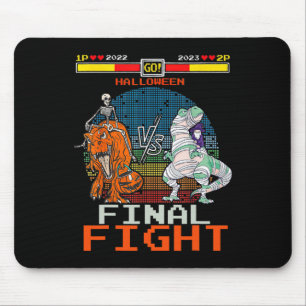 Videogame Halloween T-Rex Skeleton Mummy - Final Muismat