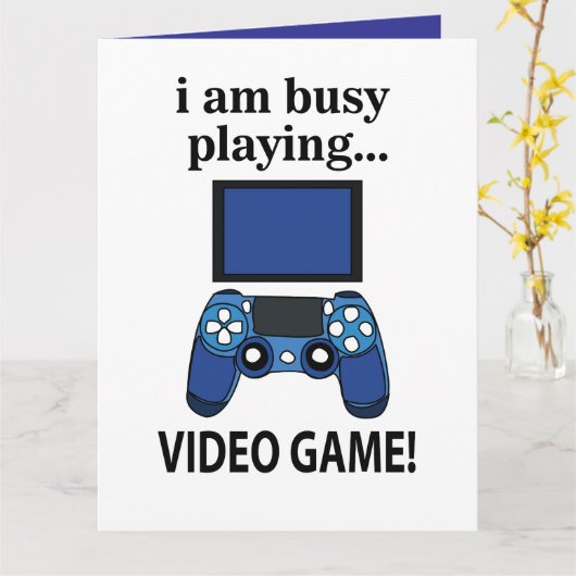 Videogame Ik ben bezig met het spelen van videogam Kaart (Gele Bloem)