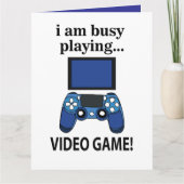 Videogame Ik ben bezig met het spelen van videogam Kaart (Voorkant)