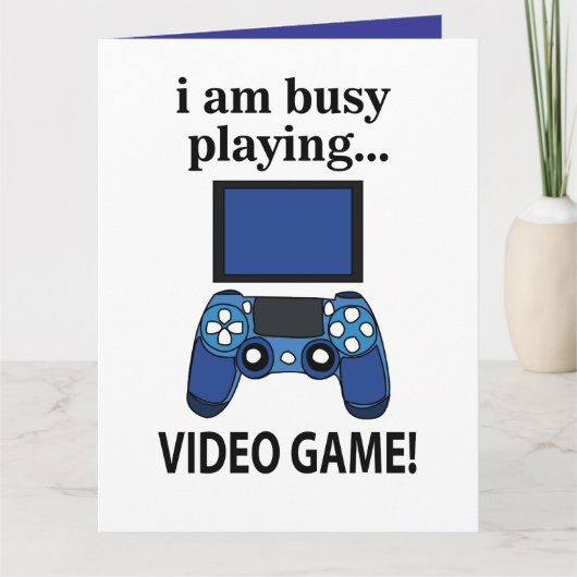 Videogame Ik ben bezig met het spelen van videogam Kaart (Voorkant)