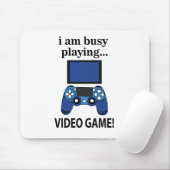 Videogame Ik ben bezig met het spelen van videogam Muismat (Met muis)