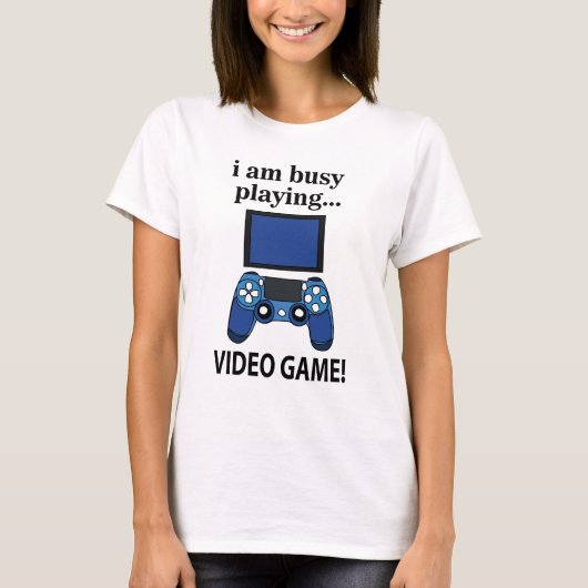 Videogame Ik ben bezig met het spelen van videogam T-shirt (Voorkant)