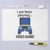 Videogame Ik ben bezig met het spelen van videogam Tissuepapier (Craft)