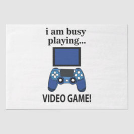 Videogame Ik ben bezig met het spelen van videogam Tissuepapier