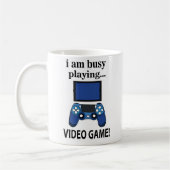 Videogame Ik ben druk met het spelen van videogame Koffiemok (Links)