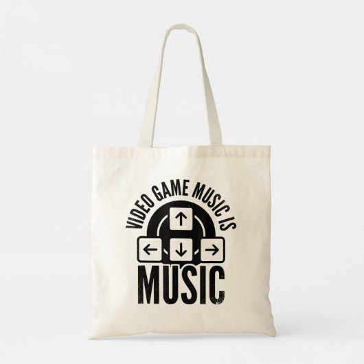 Videogame is Music Video Game Player Nerd Geek PC Tote Bag (Achterkant)