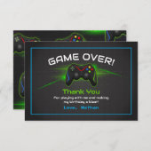 Videogame Kinderen Verjaardag Bedankkaart (Voorkant / Achterkant)