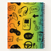 Videogame, Kleurrijk spiraal Notitieboek (Achterkant)