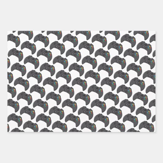 Videogame met kleurrijke gamer inpakpapier vel (Voorkant 3)