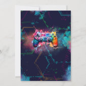 Videogame Neon Game On Level Up Kaart (Achterkant)