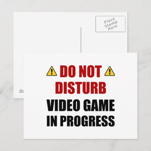 Videogame niet storen briefkaart (Voorkant / Achterkant)