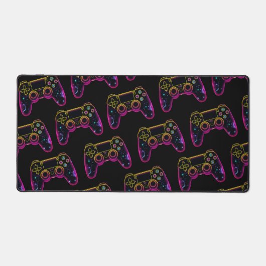 Videogame Niveau Omhoog Gamer Neon Bureaumat (Voorkant)