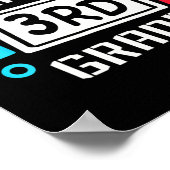 Videogame op 3e klas cool Kinder team derde Byck Poster (Hoek)