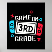 Videogame op 3e klas cool Kinder team derde Byck Poster (Voorkant)