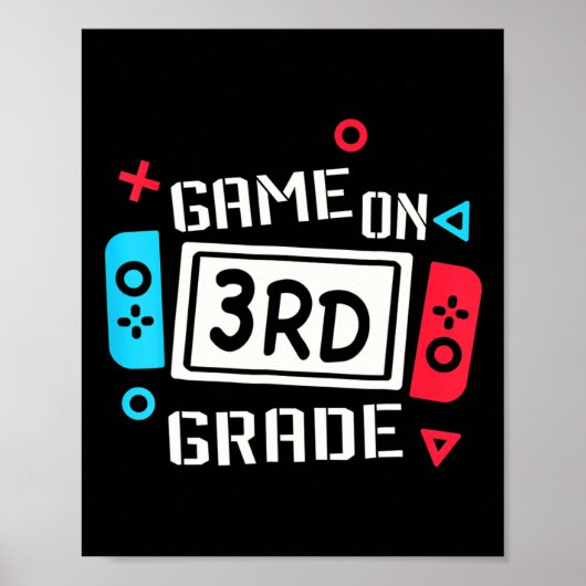 Videogame op 3e klas cool Kinder team derde Byck Poster (Voorkant)