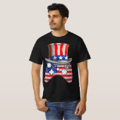 Videogame op 4 juli, oom Sam Pet Game-controller T-shirt (Voorkant volledig)