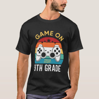 Videogame op 9e Gamer Terug naar School Boys Kinde T-shirt