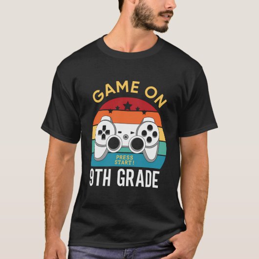 Videogame op 9e Gamer Terug naar School Boys Kinde T-shirt (Voorkant)