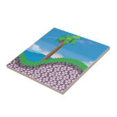  videogame-palmbomen. tegeltje (Zijkant)